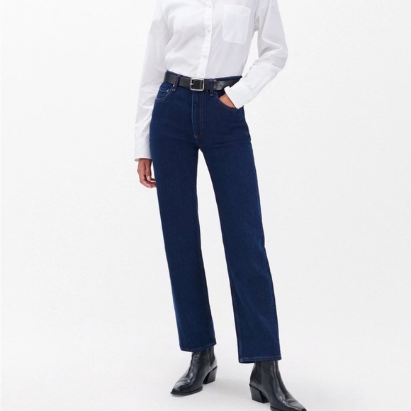 rag & bone Dark Blue Straight Leg Jeans